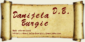 Danijela Burgić vizit kartica